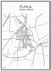 Stadskarta över Kumla | Handritade stadskartor och posters | Stadskarta ...