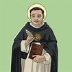 santo tomás de aquino doctor teólogo color vector ilustración 5189940 ...