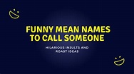 205 Funny Mean Names To Call Someone - Hilarious Insults and Roast Ideas