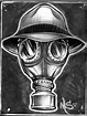 Psycho Realm Gasmask Art by Johnny Garza! http://www.malasuertecompania ...
