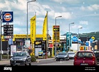 Tankstellen in Wasserbillig, Luxemburg Europa, wo Gas Kraftstoff Diesel ...