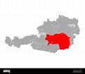 Map of Styria in Austria Stock Photo - Alamy
