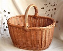 Large Oval Basket Large Wicker Basket Handwoven Basket - Etsy