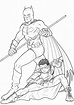 Desenho de Batman e Robin em ação para colorir - Tudodesenhos