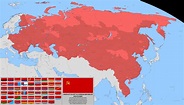 the world map shows countries with flags in red and white, as well as ...