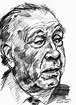Jorge Luis Borges for PIFAL. | Portraiture drawing, Portrait drawing ...