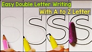 How To Write Double Letter in Easy Way|2D Alphabet Writing|Double ...