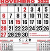 Novembro 2022 Calendário - Imagem Legal