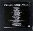 Berlin – Live: Sacred And Profane (2000, CD) - Discogs