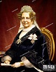 Portrait of Carolina Amalia, second wife of Christian VIII, Stock Photo ...