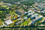 aerial view Radboud University Nijmegen is a public university with a ...