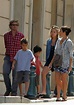 Simon Baker, his wife Rebecca Rigg and their children Stella, Claude ...