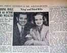 Movie Star Actor CLARK GABLE DEATH 1960 Newspaper PHOTO | #31130793