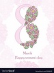 Happy women s day 8 march postcard template Vector Image