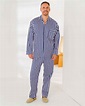 Mens Cotton pyjamas with cord tie or elasticated waist