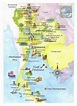 Mapa ilustrado turístico de Tailandia | Tailandia | Asia | Mapas del Mundo