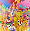 Basketball: Olympic Suite AP 1972 Silkscreen 34x34 by LeRoy Neiman