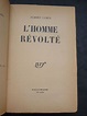 CAMUS : L'homme révolté - Signed book, First edition - Edition ...
