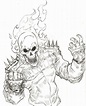 Ghost Rider Sketch at PaintingValley.com | Explore collection of Ghost ...
