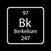 Berkelium symbol. Chemical element of the periodic table. Vector ...