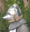 Helmet 15 - 14th Century "Pig Faced" Bascinet Type 3 - The Red Knight