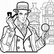 Sherlock Holmes: Desenhos para Imprimir e Colorir que Vão Te Deixar ...
