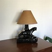 1950s Vintage Mid-Century Black Panther TV Lamp and Planter | Chairish