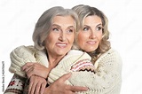 Two women embracing Stock-Foto | Adobe Stock