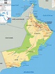 Physical Map of Oman - Ezilon Maps