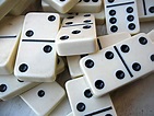 Vintage dominos 28 large dominos game pieces by LittleBeachDesigns