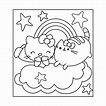 Disegno da colorare Pusheen e Hello Kitty ♥ Online o stampare gratis!