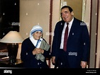 Robert Maxwell Crooked Tycoon with Mother Teresa in his penthouse Stock ...