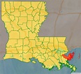 Map of St. Bernard Parish, Louisiana