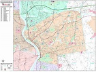 Springfield Massachusetts Wall Map (Premium Style) by MarketMAPS - MapSales