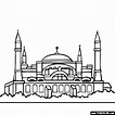 Hagia Sophia - Istanbul, Turkey coloring page | Hagia sophia, Hagia ...