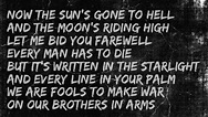 Dire Straits Brothers In Arms Lyrics