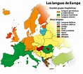 Mapa de las Lenguas del Continente Europeo | Lenguas del mundo, Europa ...