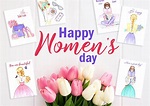 Women's day Card. 8 March | Creative Postcard Templates ~ Creative Market