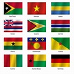Set Flags of world sovereign states. Vector illustration. Stock Image ...