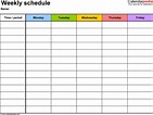 Weekly Schedule Word Template