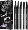Artistro Black Extra Fine Tip Paint Marker Pens - Set of 5 Paint ...