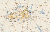DFW metroplex map - Dallas Fort Worth metroplex map (Texas - USA)