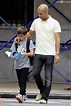 Pep Guardiola avec son fils Marius à New York, le 4 octobre 2012.