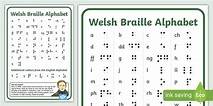 Welsh Braille Alphabet Poster (l'enseignant a fait) - Twinkl