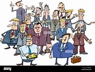 Cartoon Illustration der Unternehmer oder Führungskräfte und ...