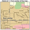 East Lansing Michigan Street Map 2624120