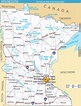 Large detailed map of Minnesota state with roads and major cities ...