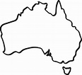 outline Australia map on white background. 2929462 Vector Art at Vecteezy