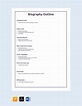 Professional Biography Outline Template - Google Docs, Word, Apple ...