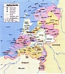 Large Political And Administrative Map Of Netherlands With Roads And ...